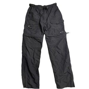 EMS Nylon Convertible Hiking Pants Womens 8 Black Zip-off Legs Belt Strap Pocket